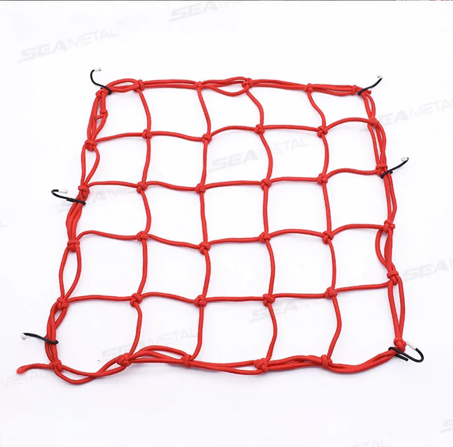 BLALION Motorcycle Luggage Net Bike 6 Hooks Hold Down Fuel Tank Luggage Mesh Web Styling High Quality Moto Adjustable Cargo Net