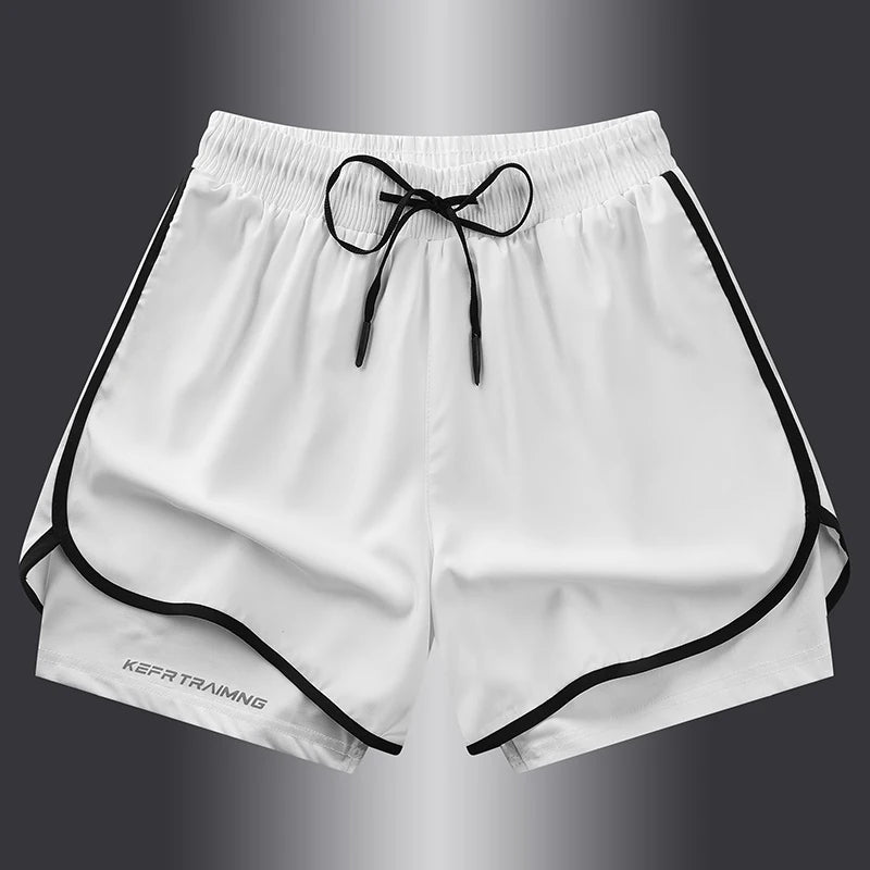 【 S-5XL 】 NASA GISS Sports Three Piece Pants Summer Popular Anti glare Double layered Sports Shorts for Men and Women Couples Ru