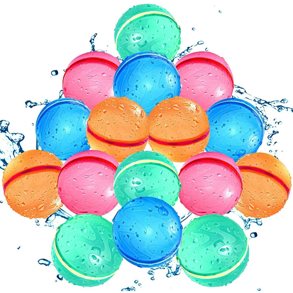 Reusable Water Balloons Magnetic Quick Fill Water Balloon Refillable Self Sealing Water Bomb Splash Balls for Kids Swimming Pool