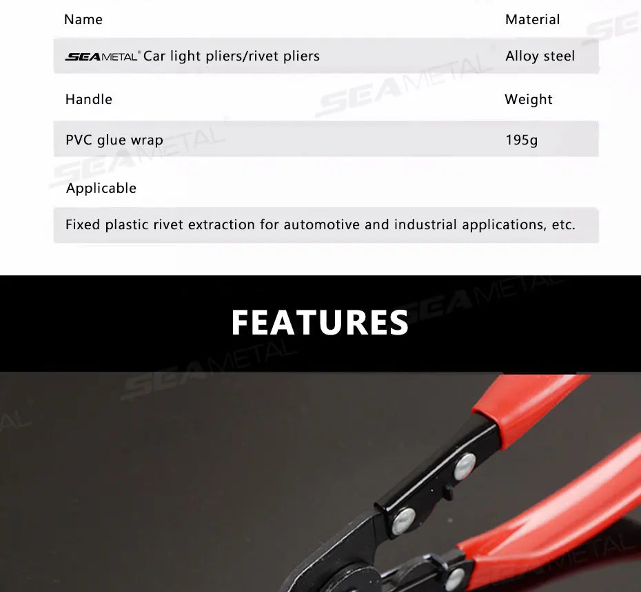 BLALION Car Headlight Repair Installation Tool Trim Clip Removal Pliers Van Door Panel Fascia Dash Upholstery Remover Tool