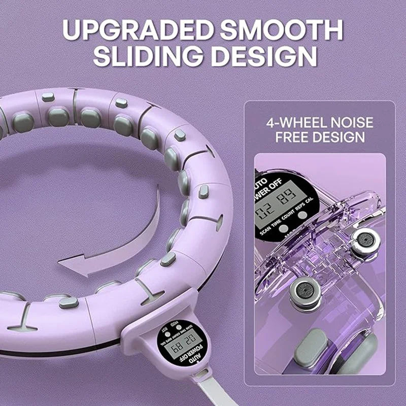 Intelligent Hoops Waist Tightening and Beauty Tool With Detachable Counting,Fitness Specific Weight-bearing Exercise Hoop