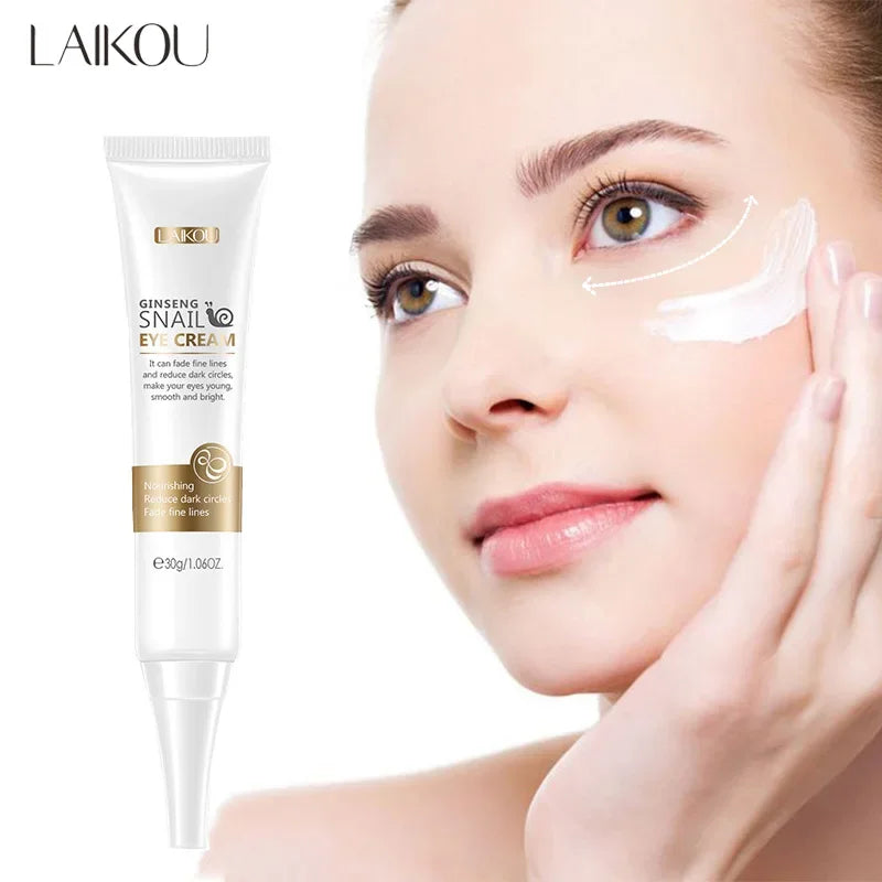 LAIKOU Snail Eye Cream Lightening Dark Circles Firming Skin Instant Eye Repair Serum Stick for Women Eyes Care