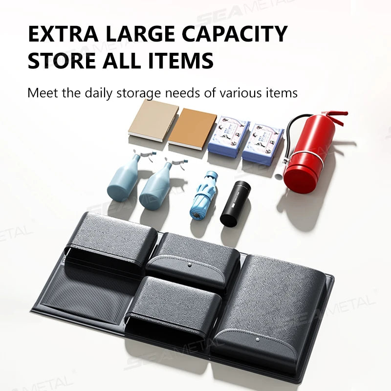 BLALION Car Trunk Hanging Storage Bag Back Seat Universal Large Capacity Leather Multi-pocket Auto Storage Cargo Rack Organizer