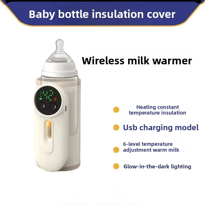 bottle insulation cover neutral constant temperature warm milk cover wireless heating portable battery storage milk warmer