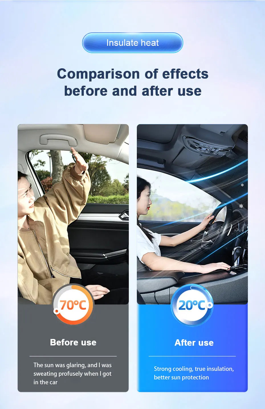 SEAMETAL Magnetic Car Snow Shield Frost Prevention Front Windshield Sunshade Thickened Snow Shield Car Cover For Car Accessories