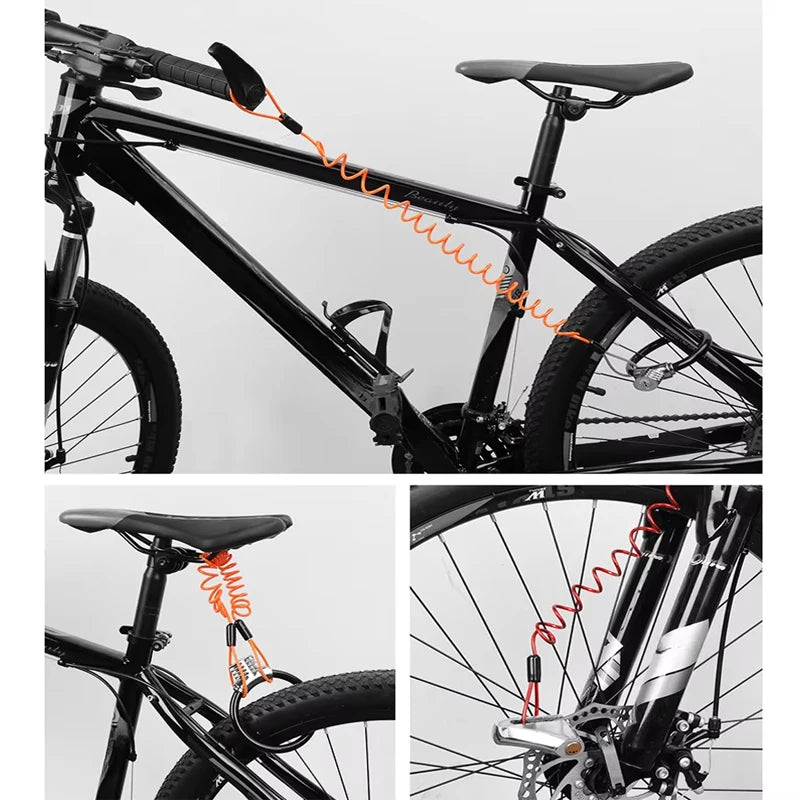 BLALION 120-150cm Safety Disc Brake Anti-theft Security Reminder Motorcycle Alarm Bold Spring Cable Helmet Wire Bike Lock Rope