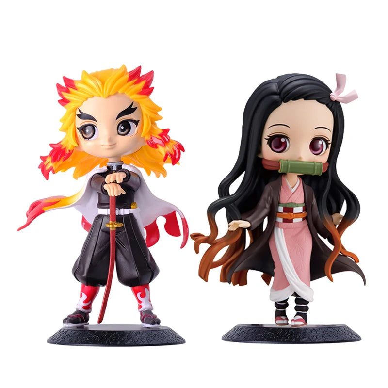 Anime Demon Slayer Action Figurine Kimetsu No Yaiba Figure Kamado Tanjirou Nezuko Agatsuma Zenitsu PVC Model Doll Toys