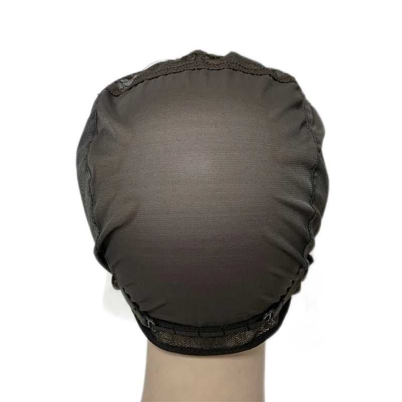 1PC T-Part Lace Wig Cap Adjustable Strap Brown/Beige Mesh Wig Making Hair Extensions Base Cap for Custom Wig Making