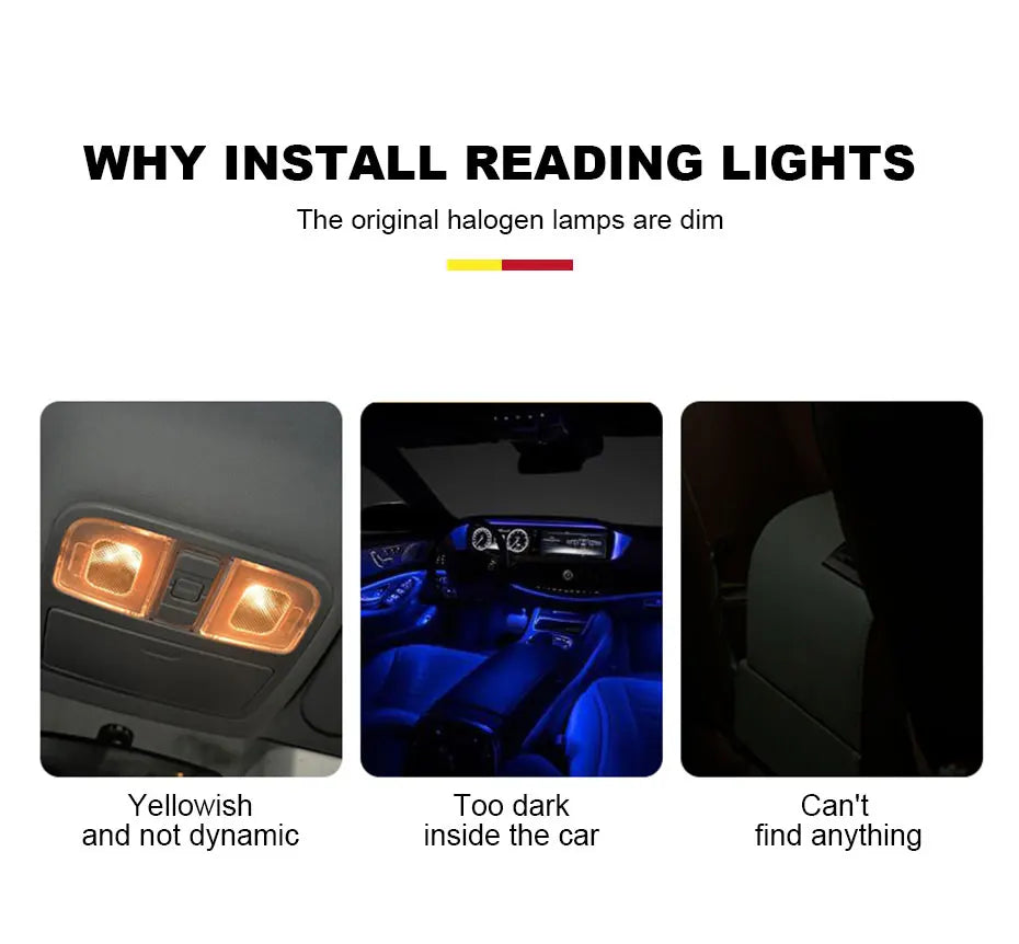 BLALION LED Car COB Light Interior Readling Lamp for Truck Van Boat Dome Lights High Brightness Panel Bulb with Switch 12V-24V