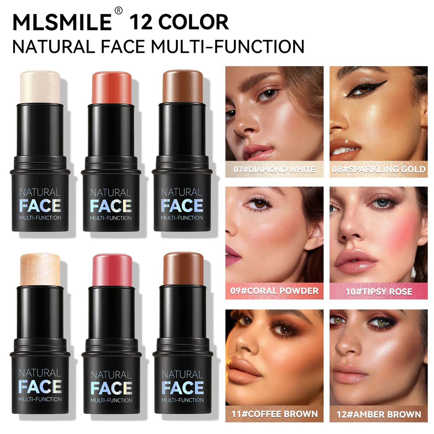 Magic Blush Stick Cheek Lip Tinted Moistured Blush Stick Silky Brighten Blush Cream Blusher Cosmetics Tubes Matte Contour