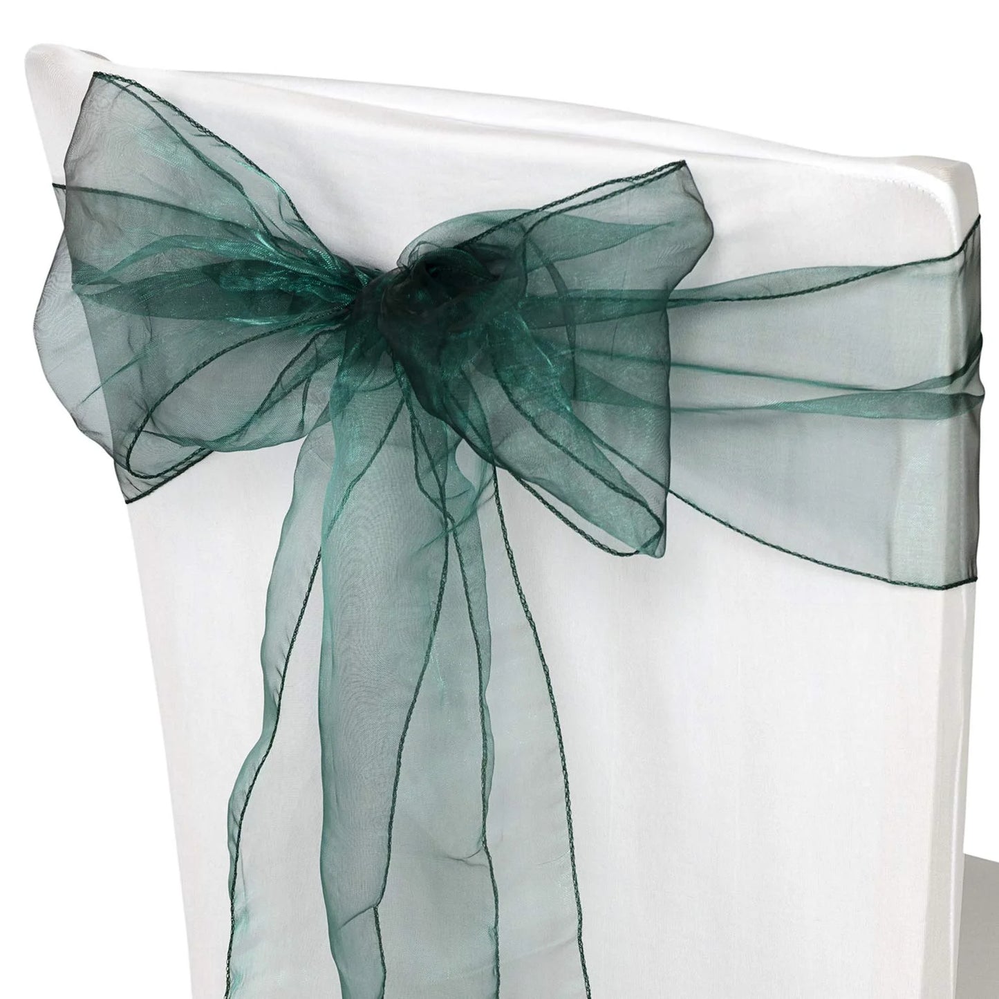Satin chair belt wedding banquet party event decoration chair bow yarn tie chair back flower