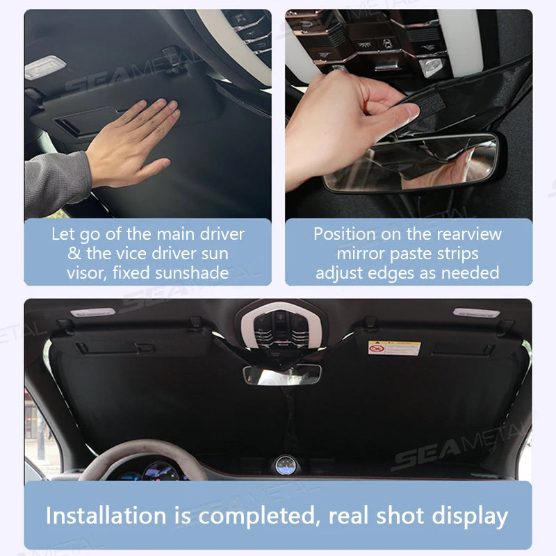 BLALION Folding Car Front Windshield Sun Shade Cover Visor Protector Interior Anti UV Sun Windscreen Parasol Auto Accessories