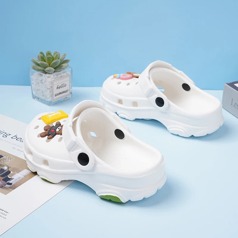 New Summer Sandals 3-15 Years Children's Slippers Baby Girls Shoes Non-Slip Clogs Cartoon Cute Infant Girls Sandals Boys Shoes