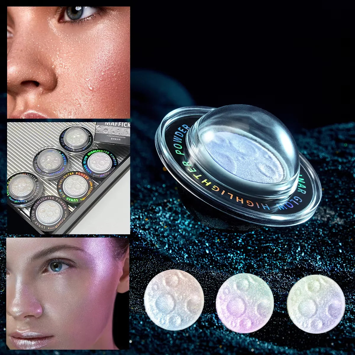 3 - Color High Gloss Powder With Permeable And Light Sensitive Texture, Delicate And Comfortable, Waterproof