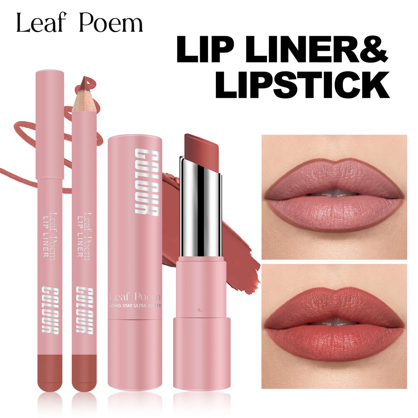 Velvet Matte Lip Liner Lipstick Pen Set Red Contour Tint Lipstick Sexy Red Contour Tint Lipstick Non-stick Cup Lipliner Pen Make