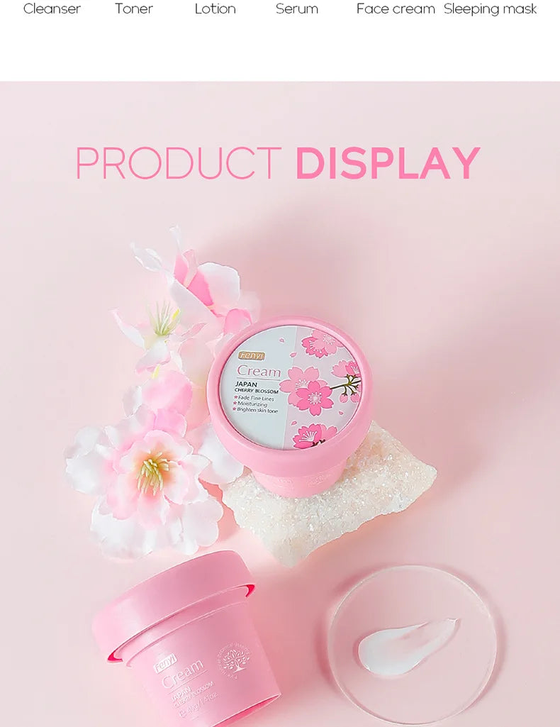 Cherry Face Cream Anti-Aging Cream Moisturizing Anti-Wrinkle Collagen Hyaluronic Acid Cream Skin Care Cosmetics 40g