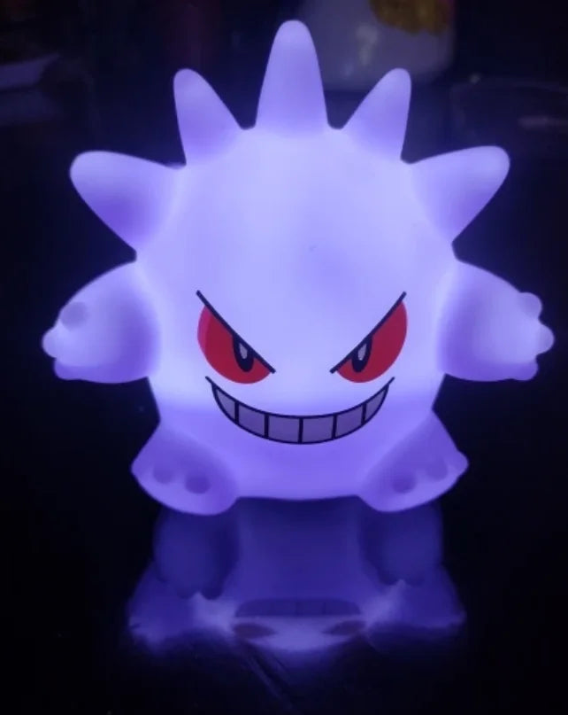 Hot Pokemon Figures Night Light gengar Model Bedside Lamp Demon Doll Halloween Toy Gift Children Creative Collection Glowing Toy