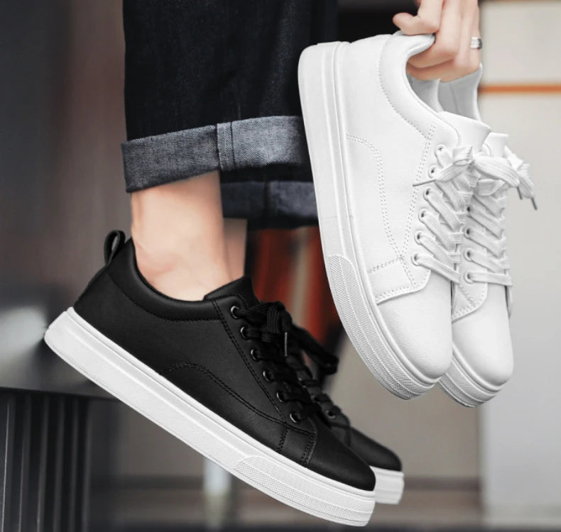 New Spring and Autumn Men's Casual Board Shoes Trendy Student White Shoes, Fashionable Men's Single Shoes