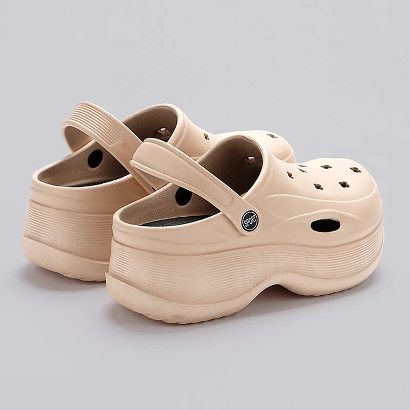 Chunky Platform Clogs Sandals for Women 2024 Summer Non-Slip Beach Slippers Woman Thick Bottom Eva Wedges Sandles Garden Shoes