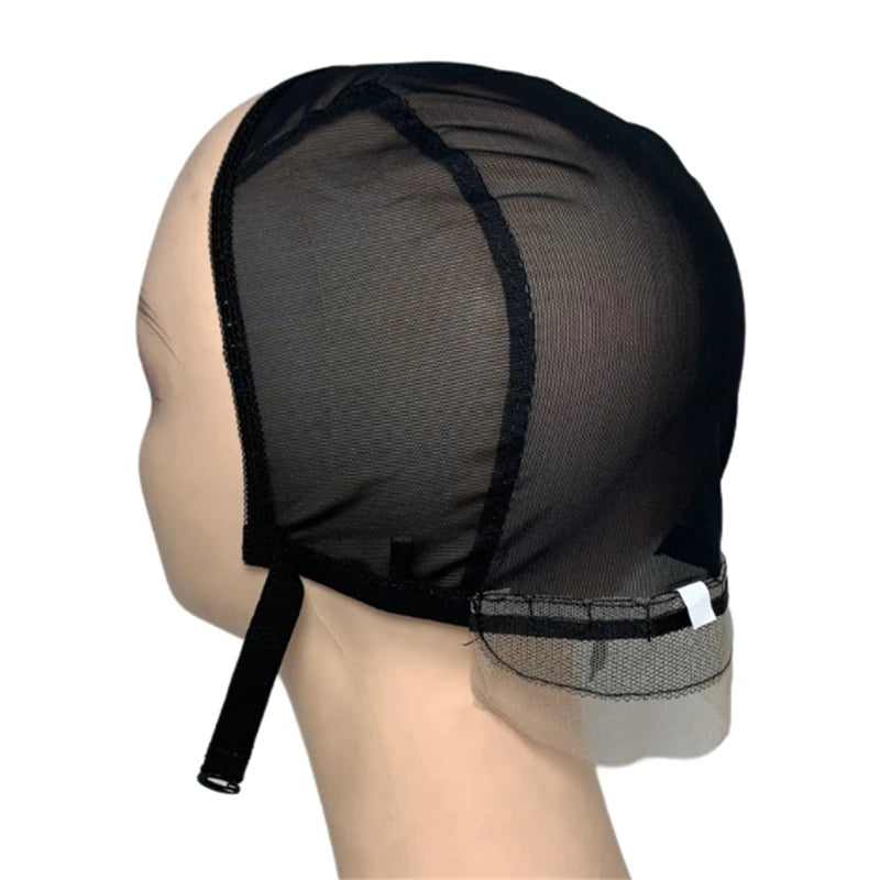 1PC 13X4 Wig Cap Without Front Lace for Making Wigs with Adjustable Straps 3 color Beige/Brown/Black