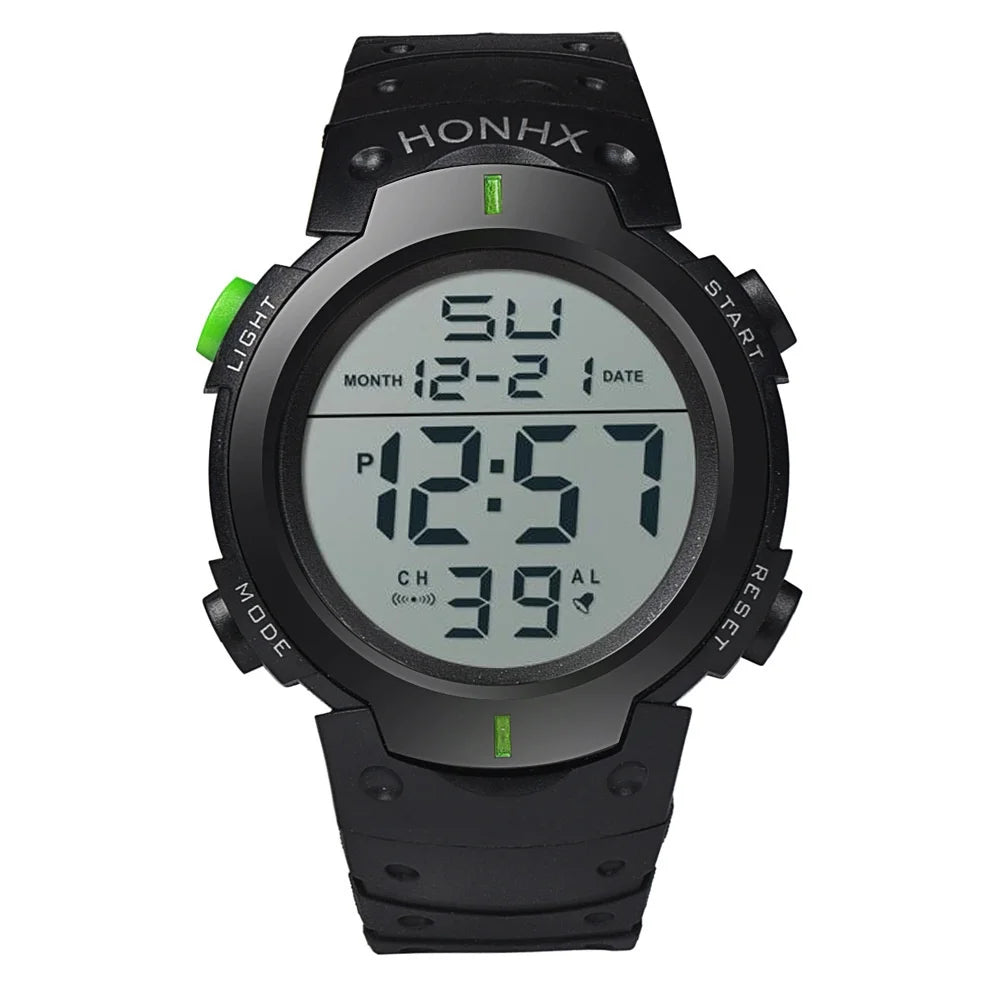 Kegllect Men Sports Digital Watch Waterproof Silicone LED Stopwatch Date Rubber Band Wrist Watches