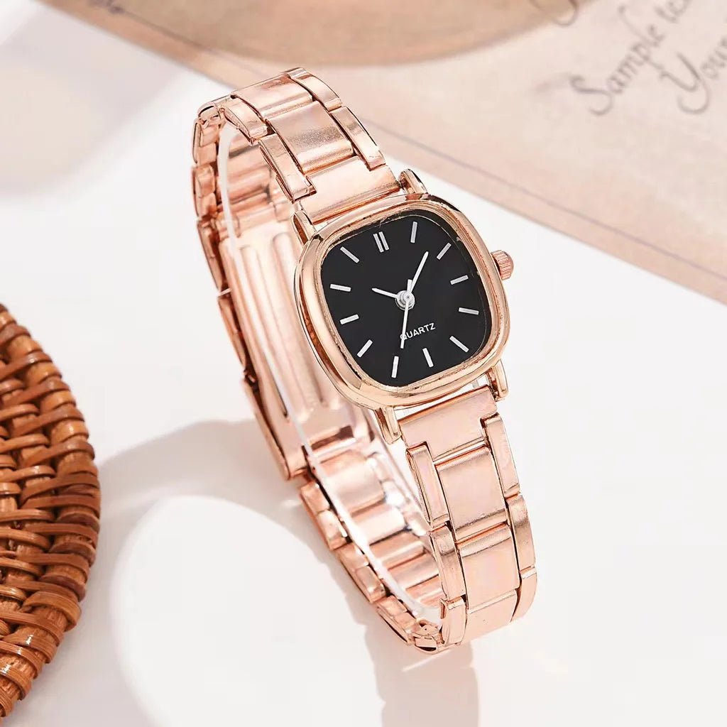 Women Fashion Scale Digital Watch Quartz Steel Band Watches