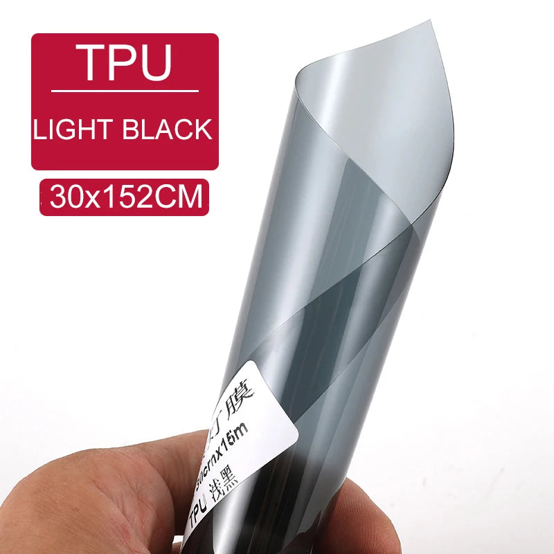 BLALION Photochromic Car Headlight Film TPU Anti Scratch Repairing HD Headlight Film Black/Purple Headlamp Protective Sticker