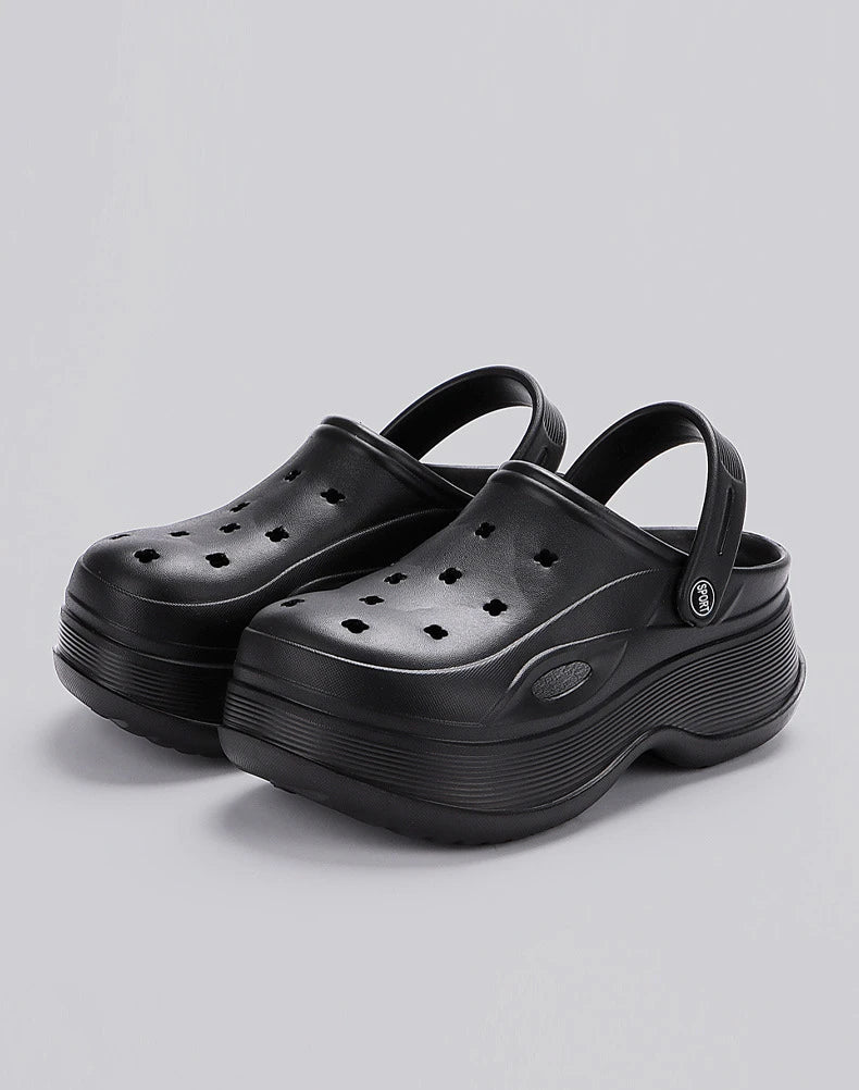 Chunky Platform Clogs Sandals for Women 2024 Summer Non-Slip Beach Slippers Woman Thick Bottom Eva Wedges Sandles Garden Shoes