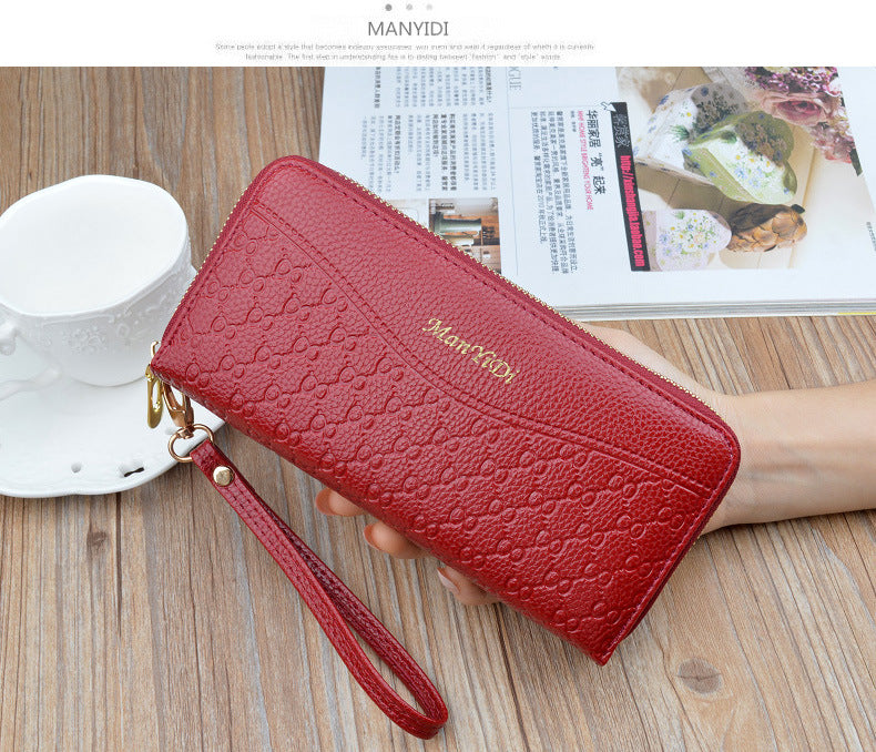 New Long Women's Wallet Female Purses Tassel Coin Purse Card Holder Wallets Double Zipper Pu Leather Clutch Phone Bag