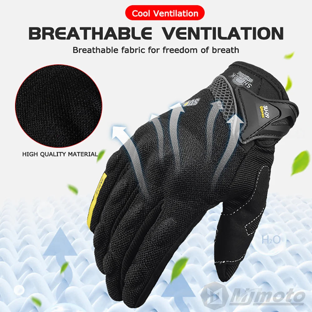 SUOMY Summer Motorcycle Gloves Men Women Touch Function Motorbike Racing Glove Full Finger Guantes Moto Biker Cycling Gloves