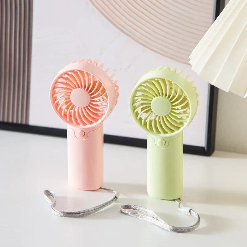 2025 Cute Mini Fan Portable Handheld Fan Lightweight Handy Fan Pocket Size Low Noise Small Electric Fan Student Gift Outdoor Fan