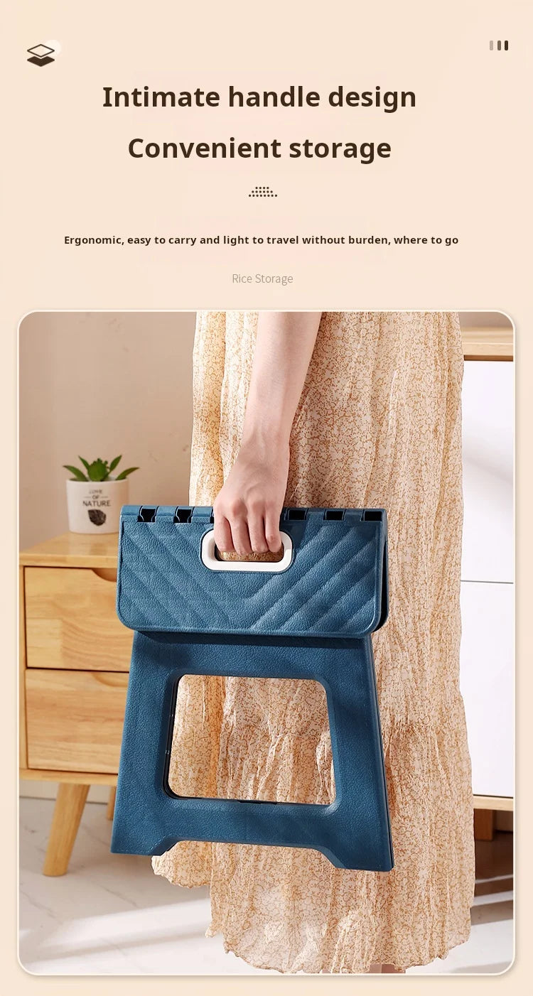 Folding stool portable kindergarten train Maza home subway thickened reinforced chair outdoor small bench