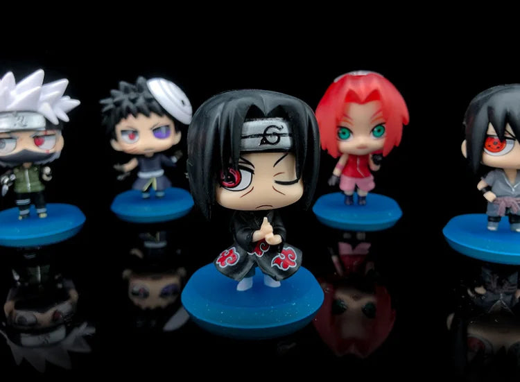 Hot Anime Naruto Action Figure Naruto Sasuke Kakashi Itachi Model Toys Desktop Ornament Decoration Gift Boy Girl Figure Toy