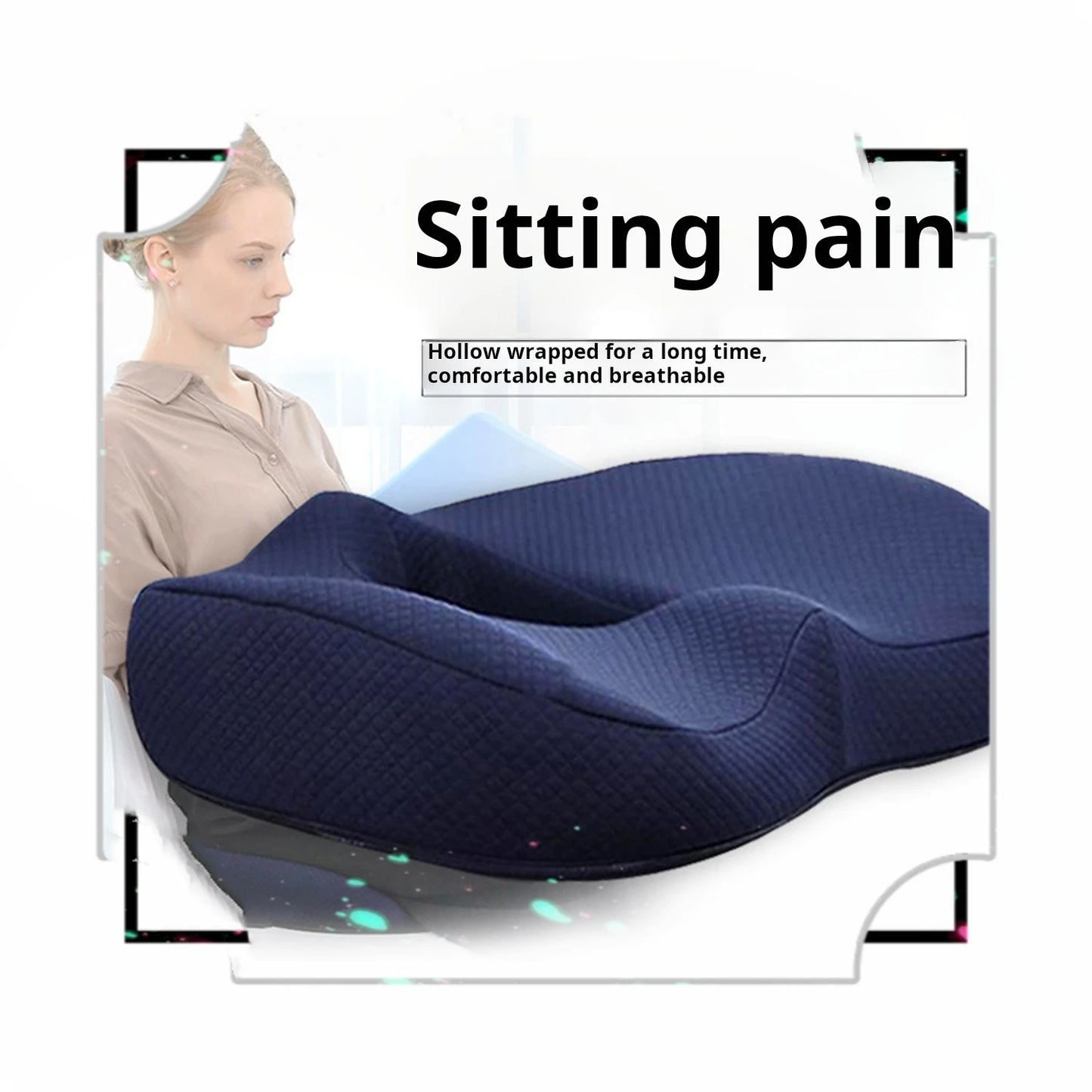 Seat cushion chair memory foam seat cushion butt hemorrhoids sedentary pregnant woman office chair cushion student breathable bu