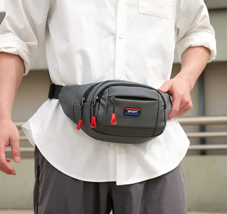 Men's Outdoor Sports Waist Bag, Mountaineering & Running Chest Bag, Waterproof Multifunctional Crossbody Bag
