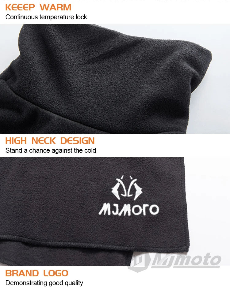 Winter Motorcycle Full Neck Protectors Scarf Windproof Warm Motorbike Motocross Balaclava Fleece Moto Cycling Warm Mask