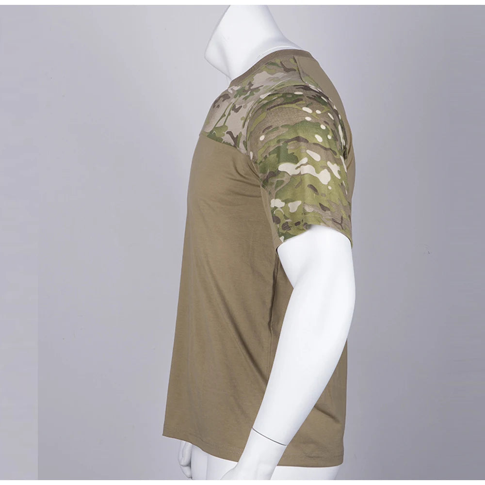 Tactical T-shirt Summer Short Sleeve Top Tee Outdoor Casual Tshirt Clothing Workout Camouflage T Shirt Men Clothing