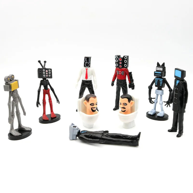 Skibidi Toilet Man Camera Man Figure TV Man Speaker Man Model Cameraman Action Figures Decorations PVC Doll Toy Collectible