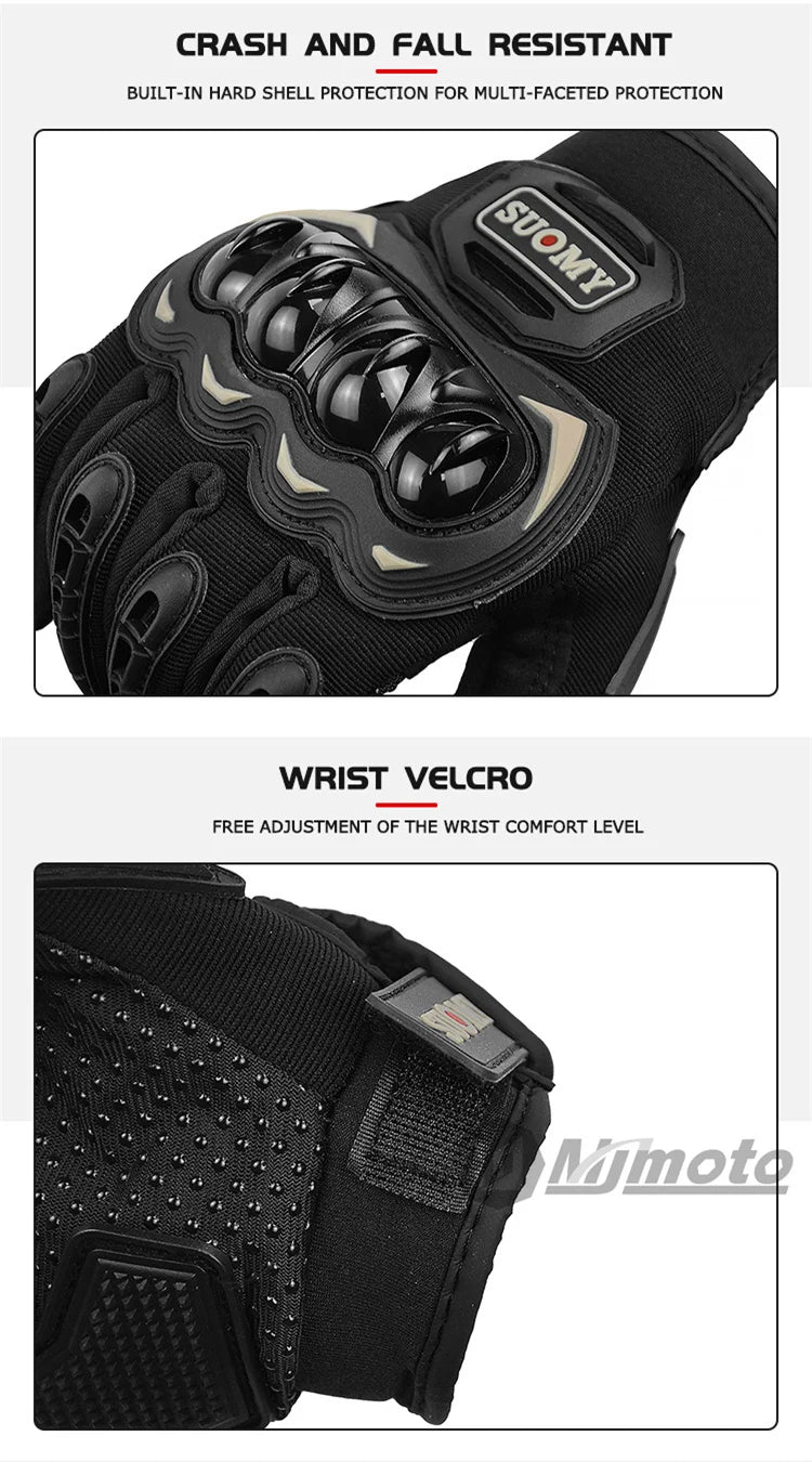 Suomy Motorcycle Gloves Men Women Summer Motorbike Racing Gloves Touch Screen Breathable Motocross Moto Biker Cycling Gloves