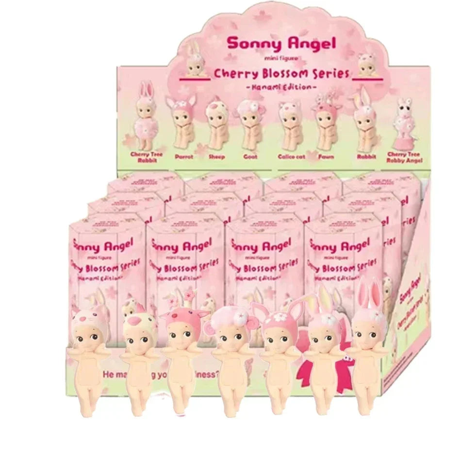 Angel Cherry Blossom Series Pink Erect Blind Box Mystery Box Mini Figure Dolls Car Phone Decoration Model Festival Gifts