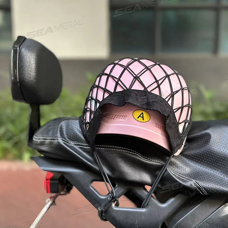 BLALION Motorcycle Helmet Storage Trunk Bag Motorcycle Luggage Net Hook Hold Cargo Bike Scooter Mesh Fuel Tank Luggage Equipaje