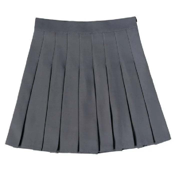 Pleated skirtwomen's half length skirt new high waist slimming belt with lining student outfit short skirt college style