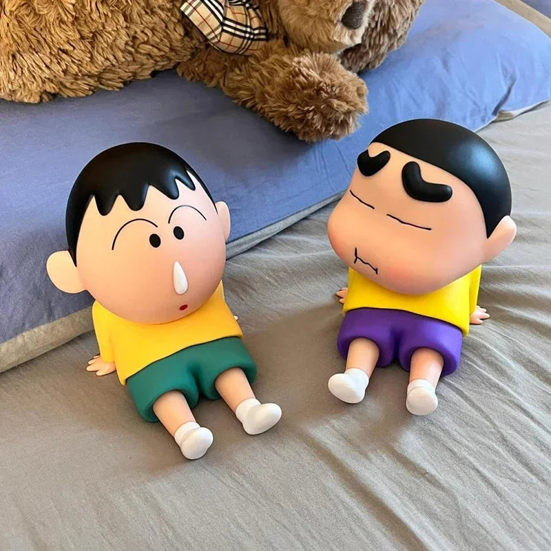 Cartoon Crayon Shin-Chan Boochan Phone Holder Desktop Anime Ornaments Watching Tv Cartoon Phone Support Cute Doll Gifts