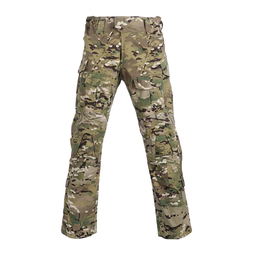 Men Combat Camo Cargo Pants Outdoor Tactical Training Trousers Camouflage Multicam Trekking Hunting Clothes