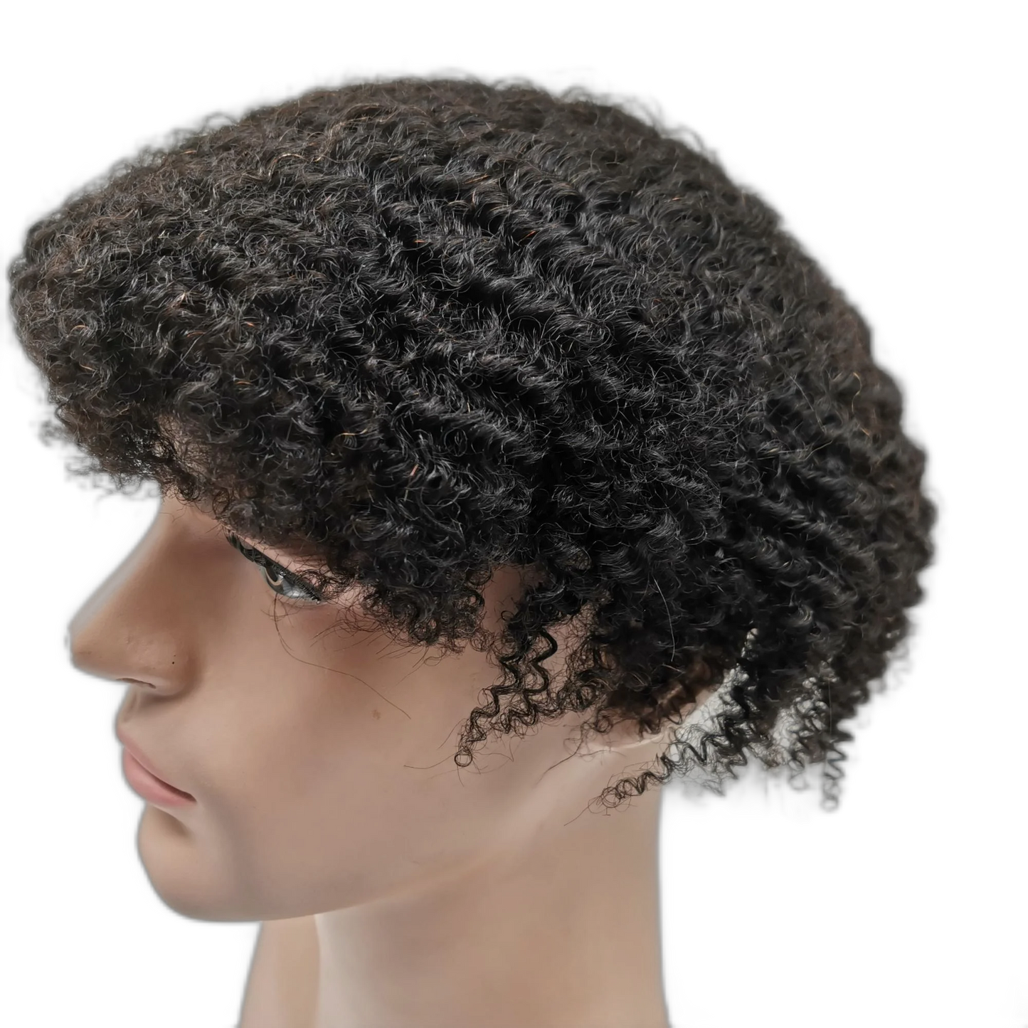 NLW 8mm Afro Curl Men Toupee 10*8 Hair replacement system for Men Full Lace Hair pieces Hair prosthesis Hair units base