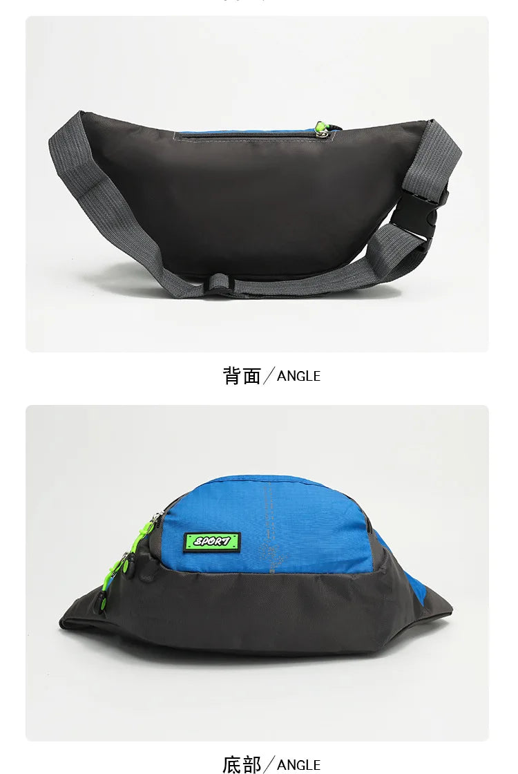 Travel Waist Bag Zipper Outdoor Sports Shoulder Bag Men's and Women's Waterproof Fashion Large-capacity Adjustable