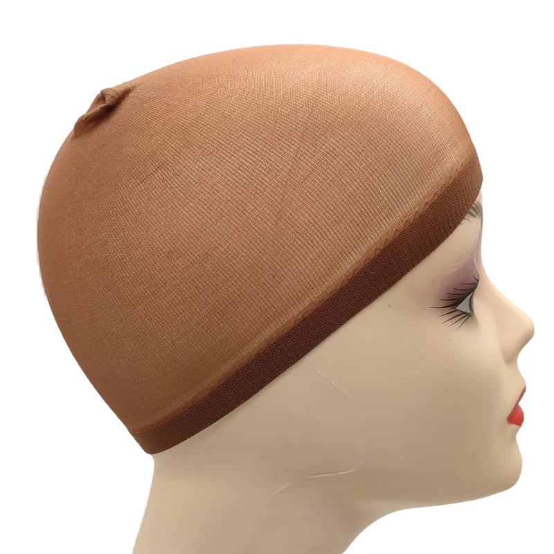 24pcs/Bag Top Stocking Wig Cap Hair Net For Weave Hair Wig Nets Black Brown Stretch Mesh Wig Cap For Making Wigs