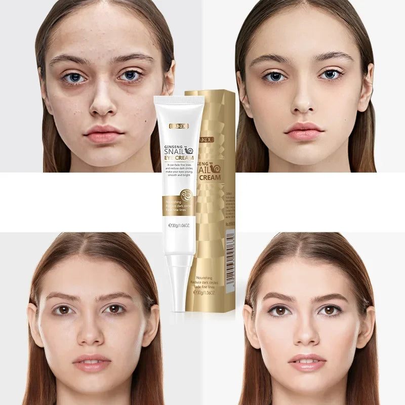 LAIKOU Snail Eye Cream Lightening Dark Circles Firming Skin Instant Eye Repair Serum Stick for Women Eyes Care