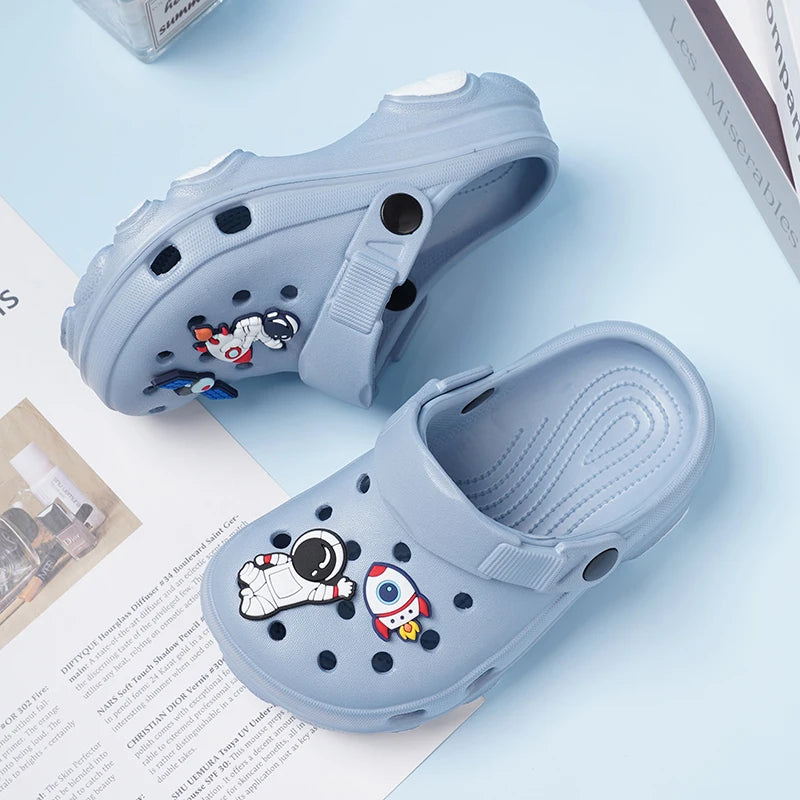 New Summer Sandals 3-15 Years Children's Slippers Baby Girls Shoes Non-Slip Clogs Cartoon Cute Infant Girls Sandals Boys Shoes