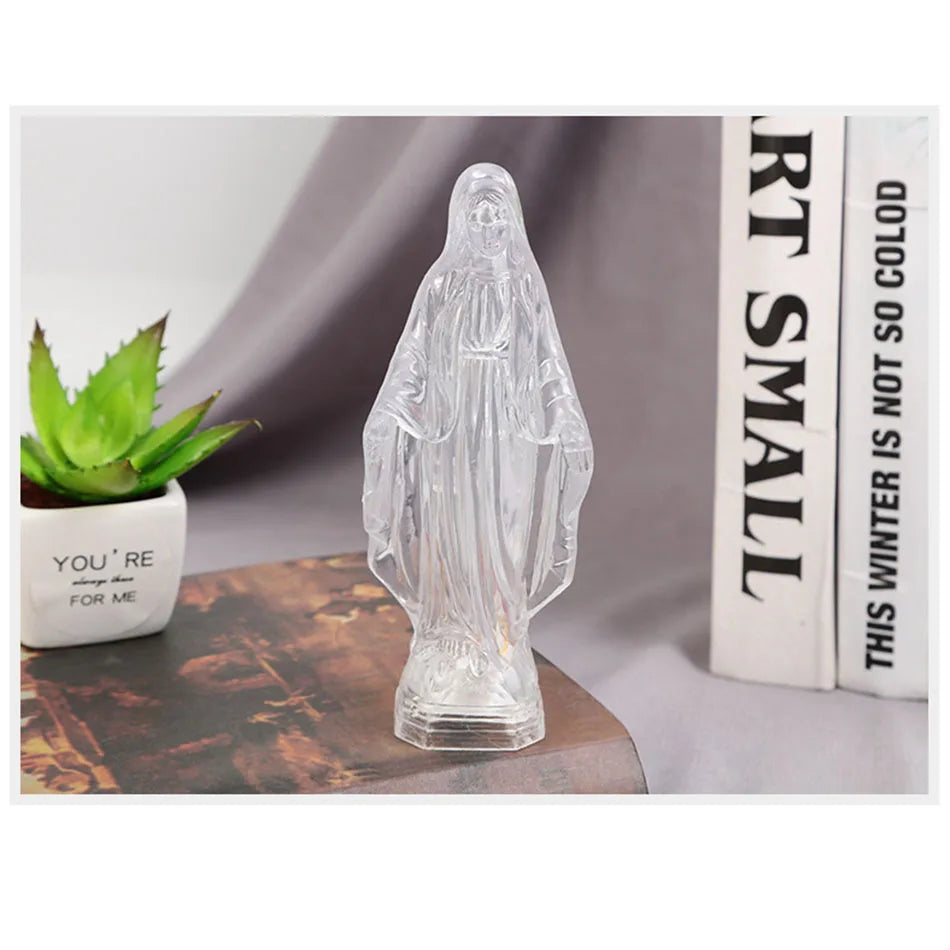 Small Catholic Mary Statue Madonna Handmade Virgin Mary Statue Jesus Desktop Home Decorative Ornaments 6.5-15cm